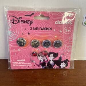 Disney Halloween Hocus Pocus 3 Pair Earrings Set NWT Evil Witches
